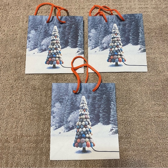 Anthropologie Other - New (Anthropologie) Small Winter Holiday Gift Paper Bags | Set of 3